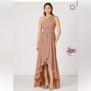Azazie Bridesmaid Dress. Size 12. Champagne Rose.